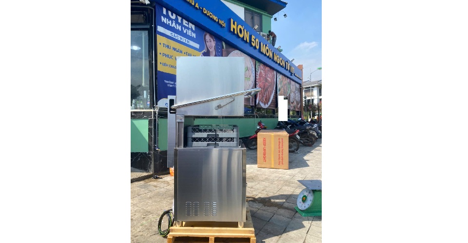 Máy rửa bát công nghiệp lắp đặt cho hệ thống nhà hàng Vịt 34