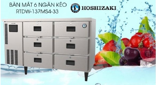 Bàn mát 6 ngăn kéo Hoshizaki RTDW137MS4-33