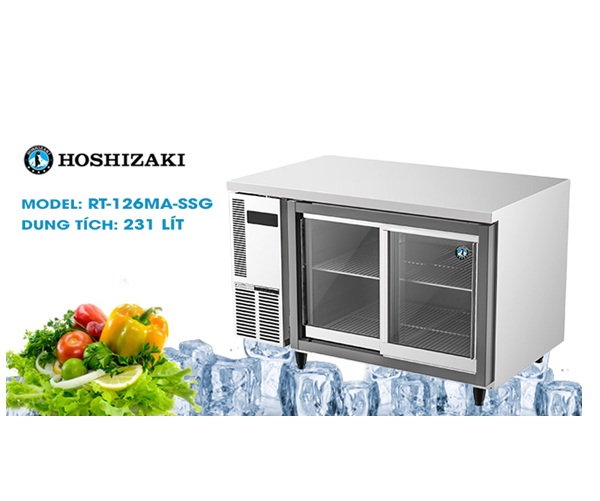 Bàn mát 2 cánh kính Hoshizaki RT-126MA-SG