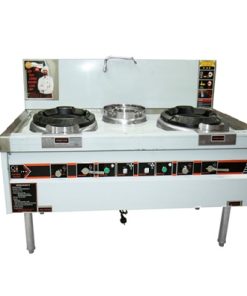 Bếp xào đôi họng gang có quạt thổi