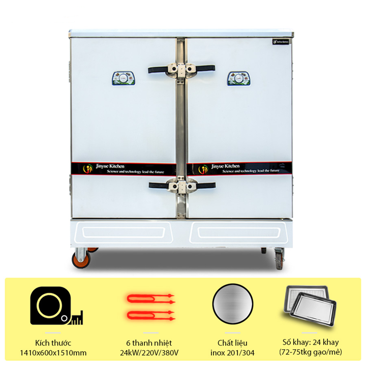 Tủ cơm công nghiệp 24 khay TCH-24 sử dụng điện